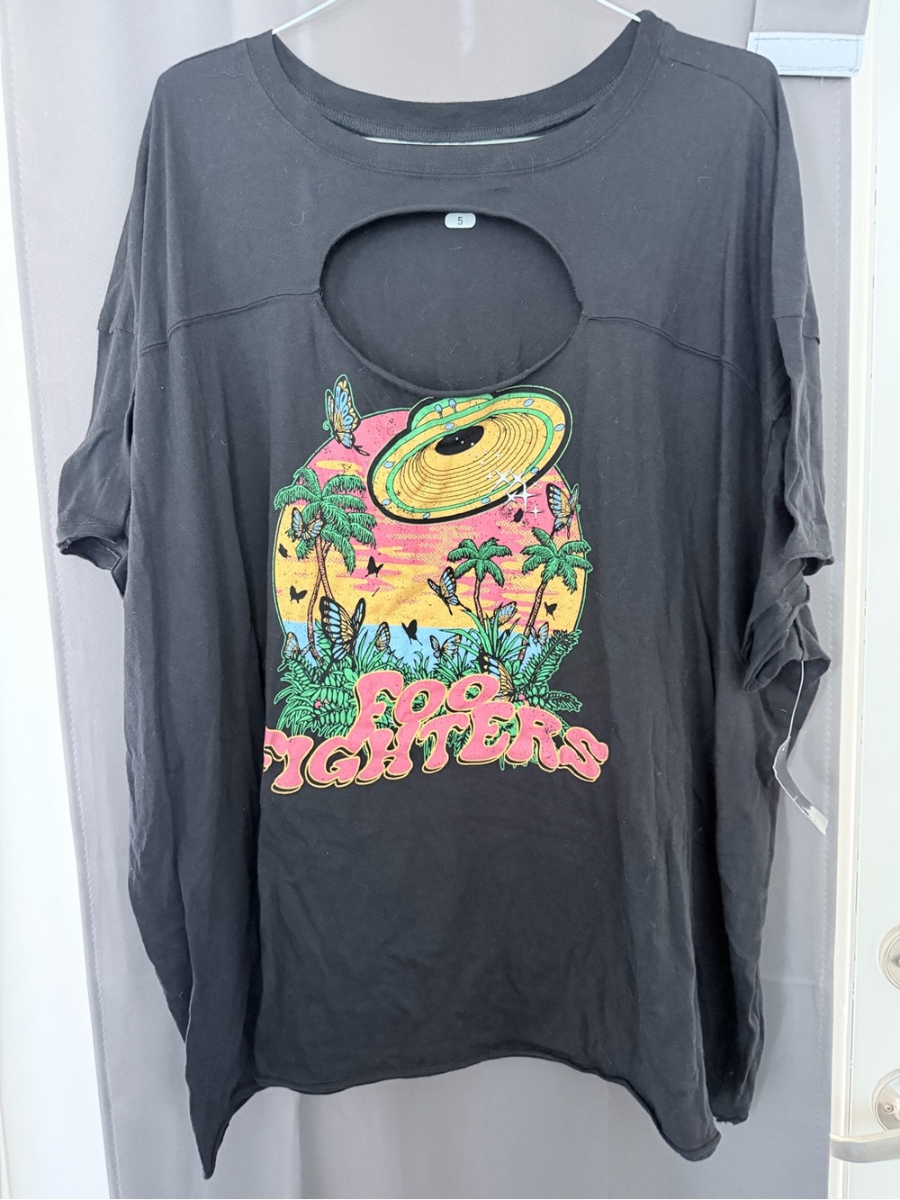 torrid Deep Black Foo Fighters Classic Fit Cotton Tee